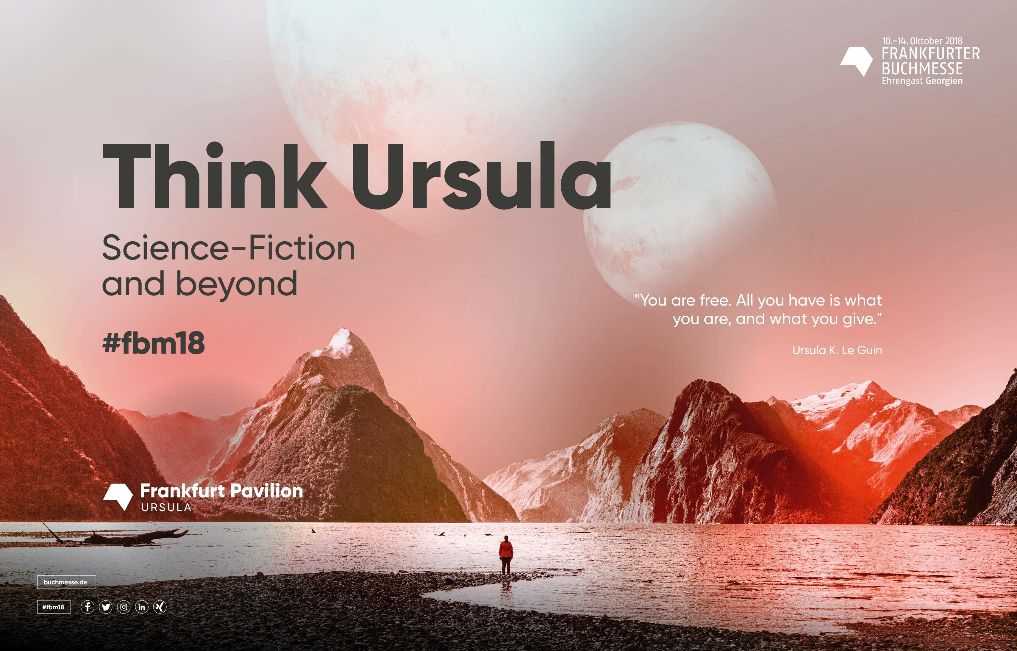 Frankfurter Buchmesse: Science-Fiction Kampagnenbild Think Ursula